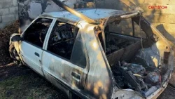 Car completely destroyed by fire in the Oliveira do Hospital municipality