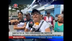 Residents of three communities in northern Barquisimeto protest due to water distribution failures