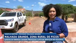 Moradores do povoado Malhada Grande, zona rural de Picos, sofrem com constantes quedas de energia
