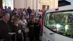 The emotional farewell from the faithful