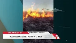 Daniel Bertobello, Jefe de Bomberos Voluntarios - Incendio de pastizales a metros de La Rural