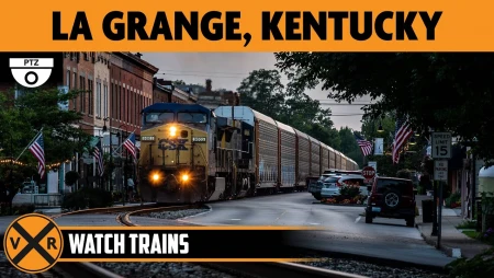 La Grange - Kentucky - CSX Trains on Main Street