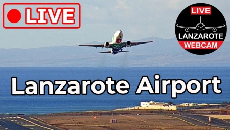 Lanzarote Airport - Runway and Terminal Views