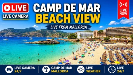 Camp de Mar Beach Live in Mallorca, Spain