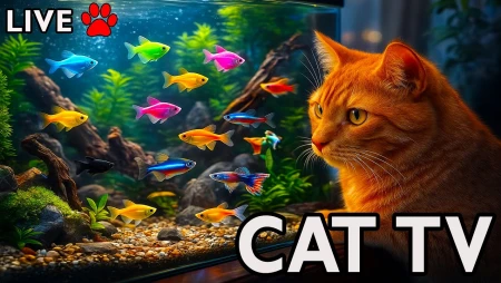 Cat TV Fish Tank - Tropical Aquarium for Cats