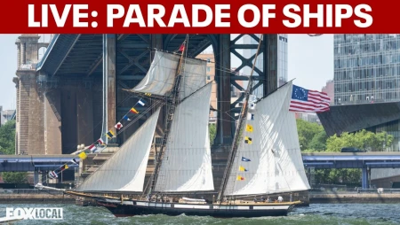 Tall Ships Parade on Hudson River, NYC