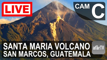 Santa Maria Volcano Live in Guatemala