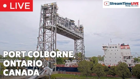 Welland Canal Ship Traffic in Port Colborne, Ontario